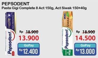 Promo Harga Pepsodent Pasta Gigi Complete 8 Actions 150 gr - Alfamart