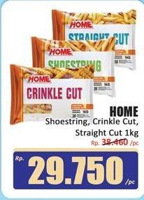 Promo Harga Home French Fries Shoestring, Crinkle Cut, Straight Cut 1000 gr - Hari Hari