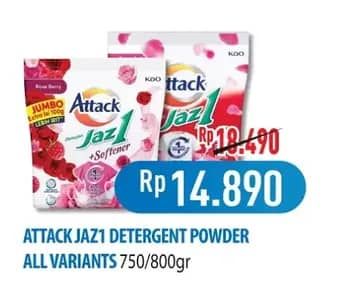 Promo Harga Attack Jaz1 Detergent Powder All Variants 750 gr - Hypermart
