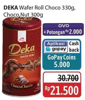 Promo Harga Dua Kelinci Deka Wafer Roll Choco Choco, Choco Nut 360 gr - Alfamidi