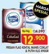 Promo Harga FRISIAN FLAG Susu Kental Manis Cokelat, Putih 490 gr - Superindo
