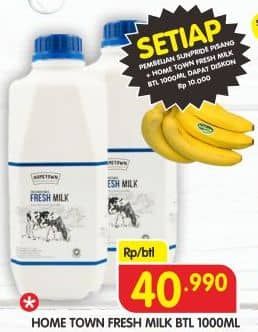 Promo Harga Hometown Fresh Milk 1000 ml - Superindo