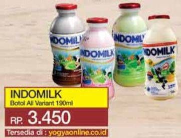 Promo Harga INDOMILK Susu Cair Botol All Variants 190 ml - Yogya