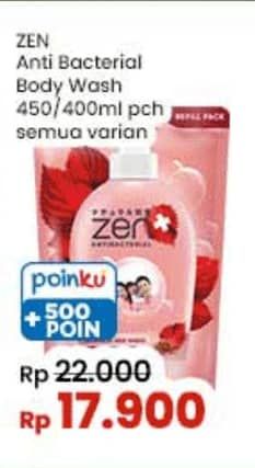 Promo Harga ZEN Anti Bacterial Body Wash All Variants 400 ml - Indomaret