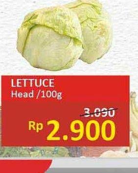 Promo Harga Lettuce Sayur Head per 100 gr - Alfamidi