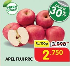 Promo Harga Apel Fuji RRC per 100 gr - Superindo