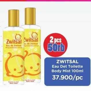 Promo Harga ZWITSAL Body Mist For Adult Eau De Zwitsal 100 ml - Watsons