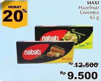 Promo Harga NABATI Maxi Hazelnut, Green Tea 145 gr - Giant