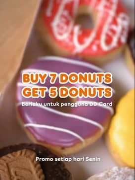 Promo Harga Buy 7 Donuts Get 5 Donuts  - Dunkin Donuts