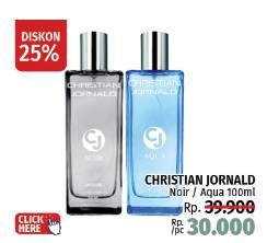 Promo Harga Christian Jornald Eau De Parfum Noir, Aqua 100 ml - LotteMart