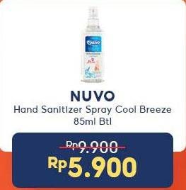 Promo Harga NUVO Hand Sanitizer Cool Breeze 85 ml - Indomaret