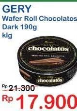 Promo Harga CHOCOLATOS Wafer Roll Cokelat Dark 190 gr - Indomaret