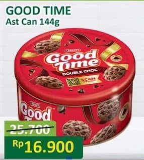 Promo Harga Good Time Chocochips Assorted Cookies Tin Kecuali 149 gr - Alfamart