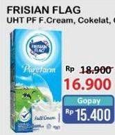 Promo Harga Frisian Flag Susu UHT Purefarm Full Cream, Swiss Chocolate 946 ml - Alfamart