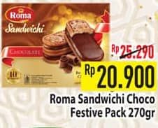 Promo Harga Roma Sandwich Chocolate per 10 pcs 27 gr - Hypermart