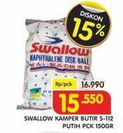 Promo Harga SWALLOW Naphthalene Disk Ball S-112 150 gr - Superindo