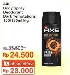 Promo Harga AXE Body Spray Dark Temptation 150 ml - Indomaret