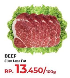 Promo Harga Beef Slice Less Fat per 100 gr - Yogya