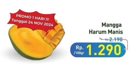 Promo Harga Mangga Harum Manis per 100 gr - Hypermart