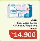 Promo Harga Mitu Baby Wipes Ganti Popok Blue Charming Lily, Purple Playful Fressia 50 pcs - Alfamidi