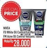 Promo Harga NIVEA MEN Facial Foam Oil Control Men Cooling, Acne Oil Control 100 ml - Hypermart