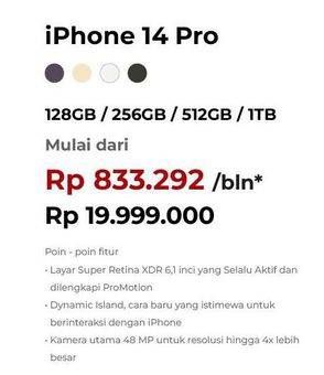 Promo Harga Apple iPhone 14 Pro 128GB, 256GB, 512GB, 1TB  - Erafone