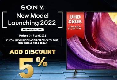 Promo Harga Sony X80K 4K Ultra HD HDR Smart TV 55", 65", 75"  - Electronic City