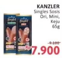 Promo Harga Kanzler Sosis Single Original, Mini, Keju 65 gr - Alfamidi