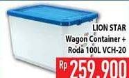 Promo Harga LION STAR Wagon Container VC-20 100 ltr - Hypermart