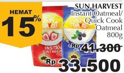 Promo Harga SUN HARVEST Oatmeal Quick Cooking, Instant 800 gr - Giant