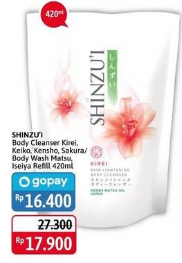 Promo Harga SHINZUI Body Cleanser Keiko, Kirei, Matsu, Sakura, Kensho, Iseiya 420 ml - Alfamidi