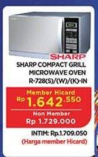 Promo Harga SHARP R-728(S)-IN | Stylish Designed Microwave Oven 25ltr K  - Hypermart