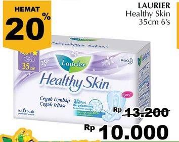 Promo Harga Laurier Healthy Skin Night Wing 35cm 6 pcs - Giant