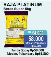 Promo Harga Raja Platinum Beras Slyp Super Super 5 kg - Alfamart