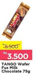 Promo Harga TANGO Fusion Wafer Milk Chocolate 75 gr - Alfamart