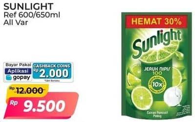 Promo Harga Sunlight Pencuci Piring All Variants 600 ml - Alfamart