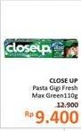 Promo Harga CLOSE UP Pasta Gigi Fresh Max Green 110 gr - Alfamidi