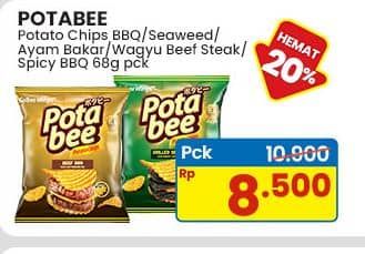 Promo Harga Potabee Snack Potato Chips BBQ Beef, Grilled Seaweed, Ayam Bakar, Wagyu Beef Steak, Spicy BBQ 68 gr - Indomaret