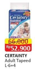 Promo Harga Certainty Adult Diapers L10 10 pcs - Alfamart