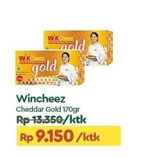 Promo Harga WINcheez Gold Cheddar Keju Olahan  170 gr - TIP TOP