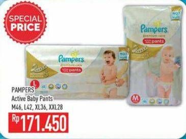 Promo Harga Pampers Premium Care Active Baby Pants M46, L42, XL36, XXL28  - Hypermart