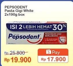 Promo Harga Pepsodent Pasta Gigi Pencegah Gigi Berlubang White 190 gr - Indomaret