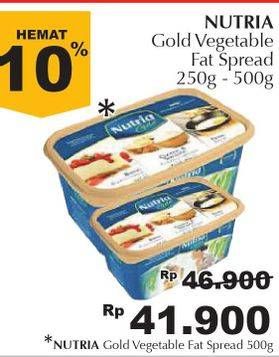 Promo Harga NUTRIA GOLD Vegetable Fat Spread Margarine 500 gr - Giant