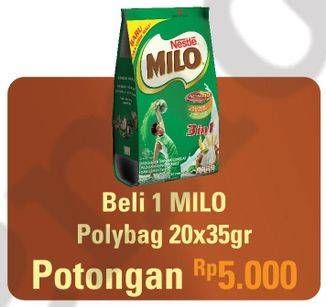 Promo Harga MILO ActivGo 3in1 per 20 sachet 35 gr - Hypermart