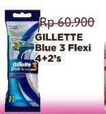 Promo Harga Gillette Blue 3 Flexi 4 pcs - Alfamidi