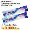 Promo Harga INDOMARET Sikat Gigi Ultra Clean Medium per 2 pcs - Indomaret