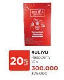 Promo Harga Ruliyu Konsentrat Minuman Kesehatan Raspberry 10 pcs - Watsons