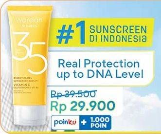 Promo Harga Wardah UV Shield Essential Sunscreen Gel SPF 35 PA+++ 40 ml - Indomaret