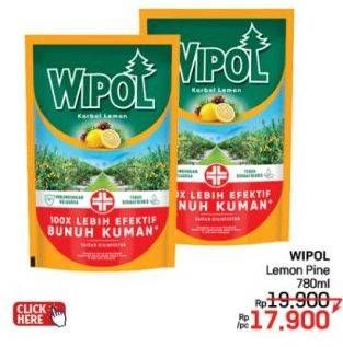 Promo Harga Wipol Karbol Wangi Lemon 780 ml - LotteMart