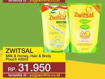 Promo Harga ZWITSAL Natural Baby Bath Milky With Rich Honey 450 ml - Yogya